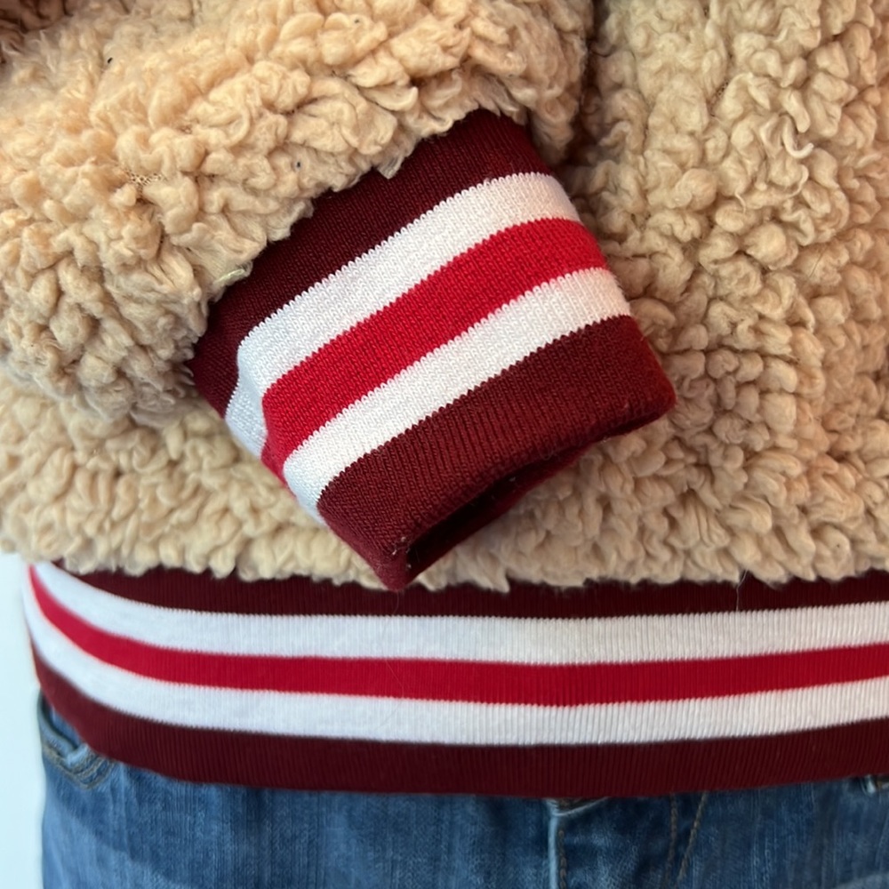 Forever 21 Fleece Fuzzy Sweater in Tan Size L - Picture 3 of 6